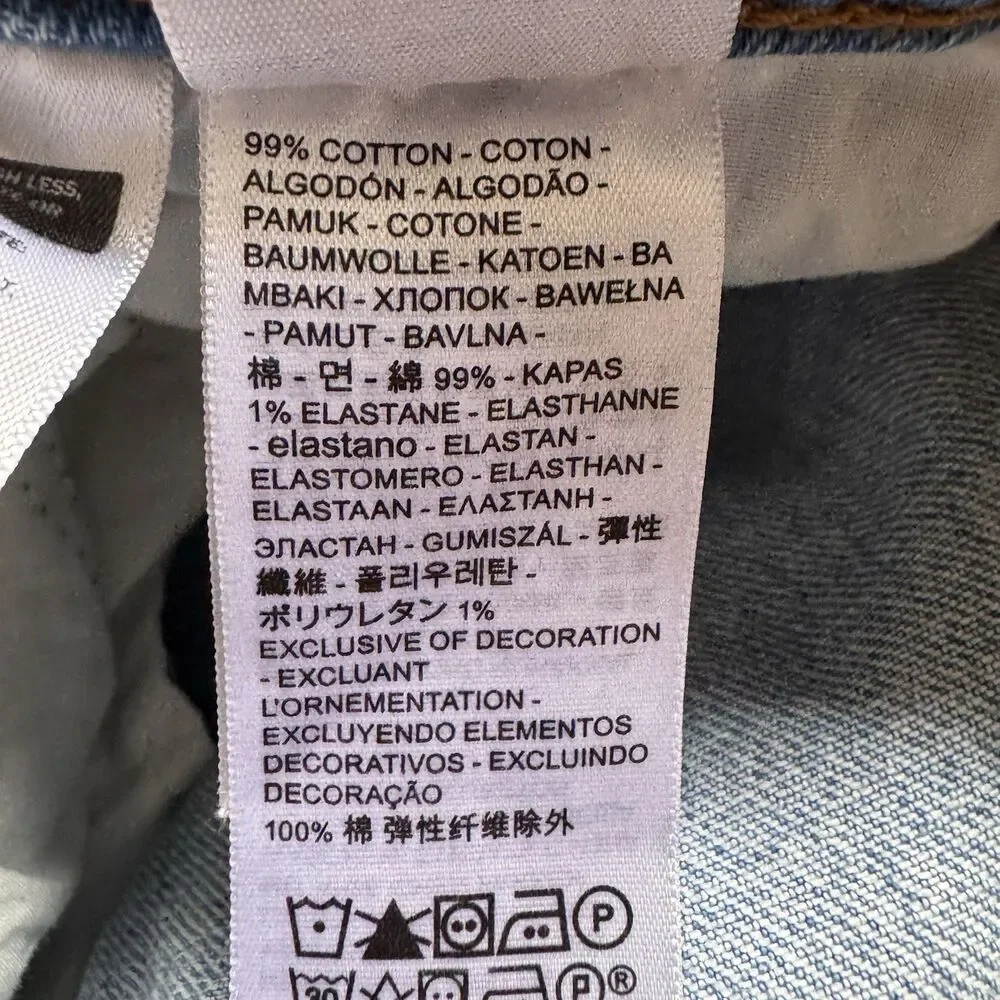 Levis Wedgie Straight Jeans Womens 29x29 Light Wash Blue High Rise Button Fly - Picture 4 of 10